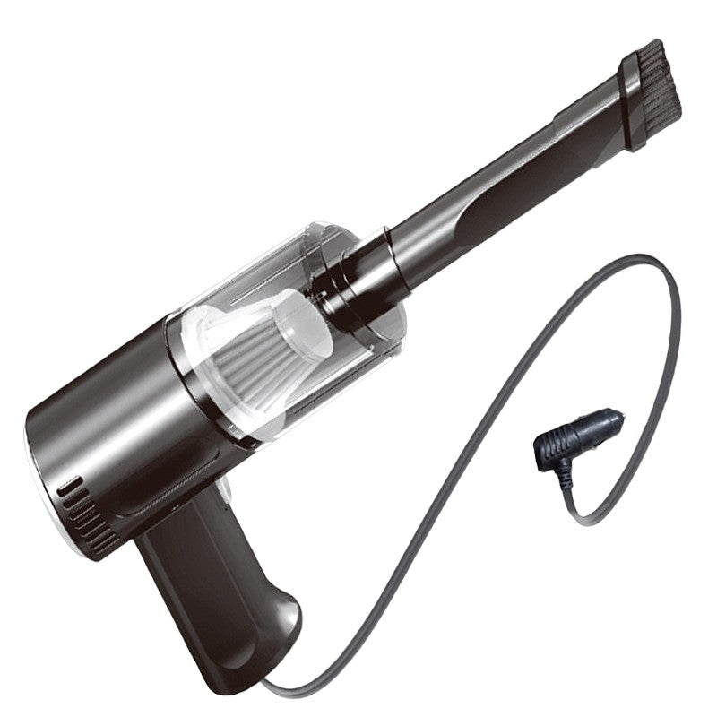 Aspirator Portabil Auto si de Casa K7A, Tip Pistol, Putere 9000PA, Filtru HEPA, Incarcare USB, 120W, Negru, 36 x 17 cm