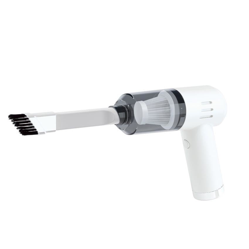 Aspirator Portabil Fara Fir K7, Putere 9000PA si 120W, Tip Pistol, Filtru HEPA, Incarcare USB, Autonomie 30 Min, 300 g, Alb