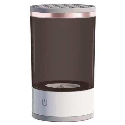 Dispozitiv Electric pentru Curatarea Pensulelor de Machiaj, Tehnologie cu Vibratii Sonice si Rotatii 7000 RPM, Alimentare USB, Alb/Negru, 9x9x16 cm