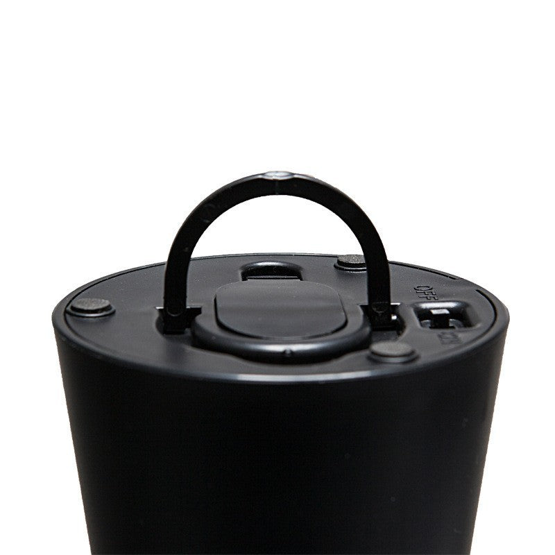 Ventilator Exterior Repelent pentru Muste si Tantari, Dispozitiv Anti-Insecte cu Palete Moi si Benzi Reflectorizante, Alimentare USB sau Baterii, 9 x 9 x 25 cm, Negru