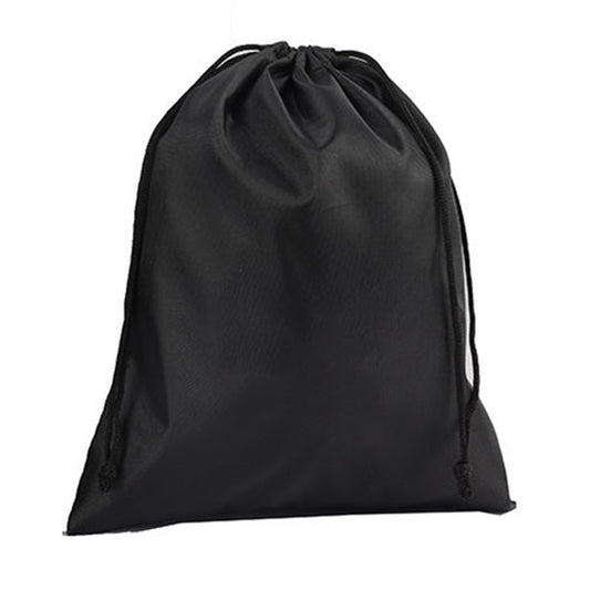 Sac Organizator Pantofi si Haine, Husa Calatorie cu Inchidere prin Snur, Poliester Rezistent, 30 x 20 cm, 80 g, Negru
