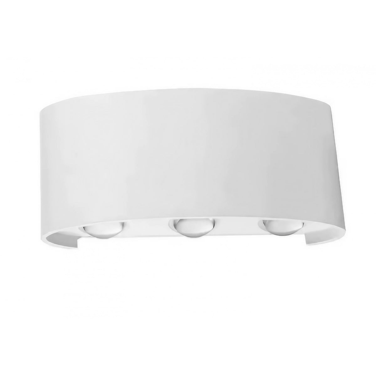 Aplica LED Perete Interior si Exterior, Protectie IP65 Rezistenta la Apa, Alimentare Solara 8 W, Lumina Calda, Corp Aluminiu, 22x8 cm, Alb