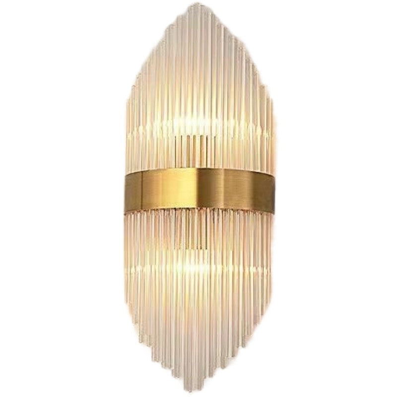 Aplică de Perete pentru Interior, Design Modern cu Tehnologie LED, Oțel Inoxidabil și Sticlă, 45x18 cm, Auriu