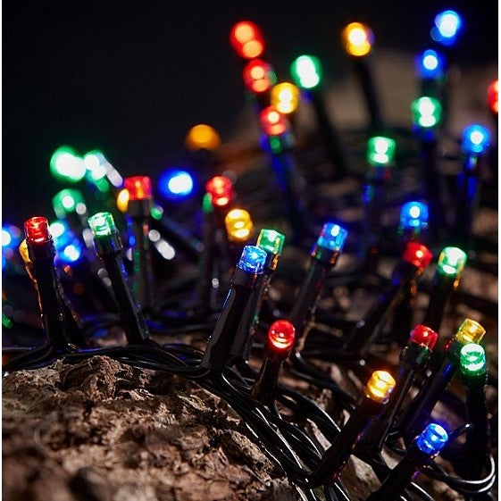 Instalatie Craciun cu Energie Solara, 200 LED-uri, Fir Plastic Anti-inghet, Liniara, Multicolor, 22 m
