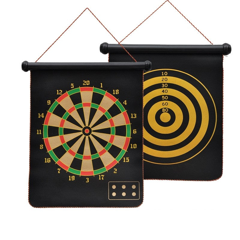 Set Joc Darts Magnetic, Tabla cu 2 Fete de Joc, 6 Sageti Incluse, Design Clasic, 37 x 40 cm, Multicolor
