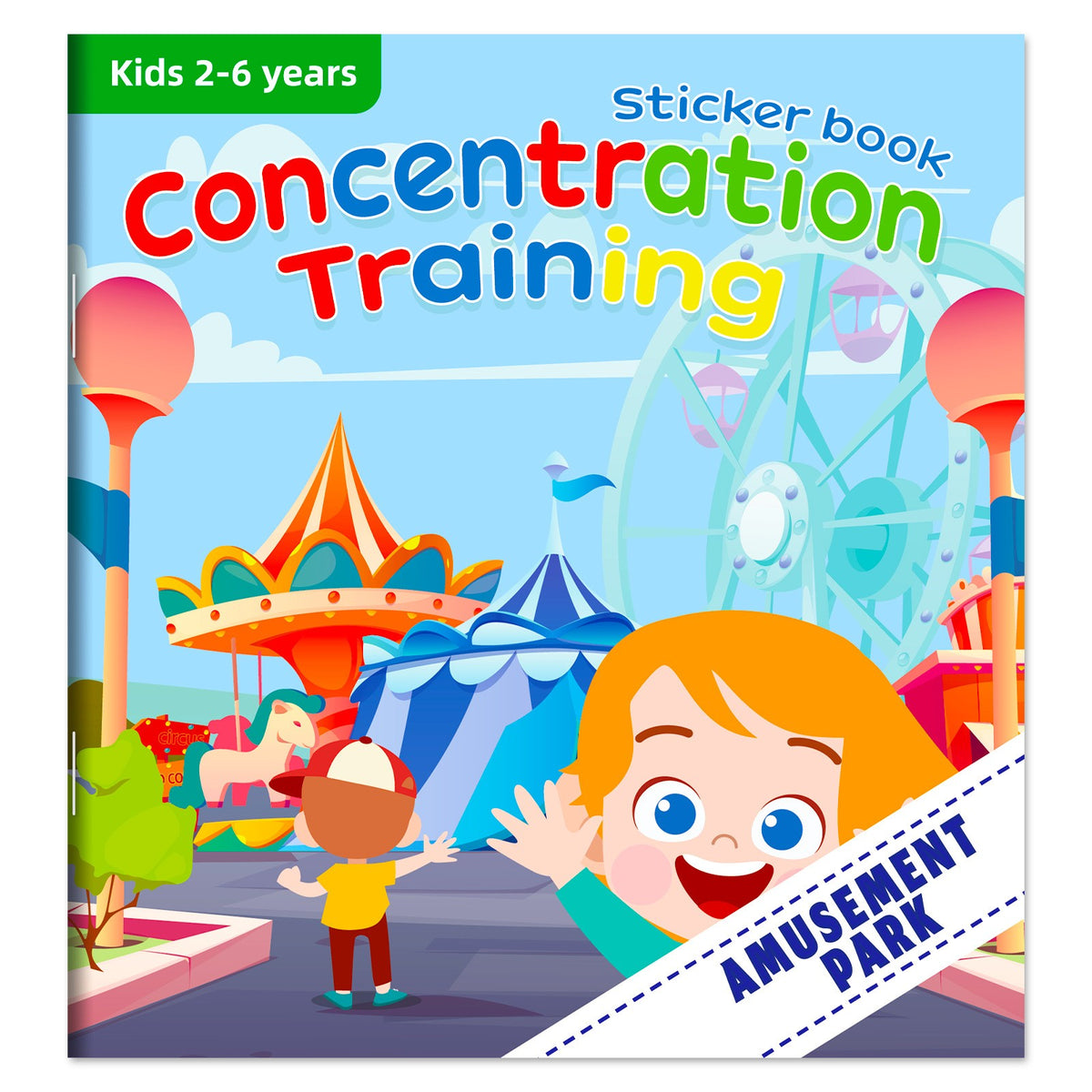 Set 3 Carti Educative cu Stickere Repozitionabile, Activitati Montessori de Invatare timpurie, Carton Impermeabil cu Velcro, Modele Ferma si Masini, 14.5 x 15.6 cm, 2-6 ani