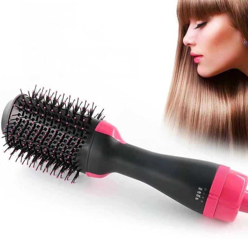 Styloom Perie Electrica de Par pentru Volum si Uscare, Invelis Ceramic, 3 Trepte de Temperatura, 1000W, Negru-Roz