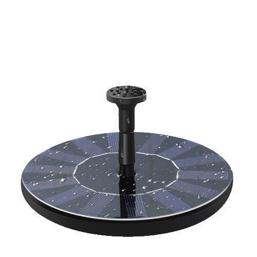 Fantana Arteziana Solara pentru Gradina si Piscina, Pompa de Apa Plutitoare, Panou Solar Automat, 3 Moduri de Pulverizare, Negru, 16 cm