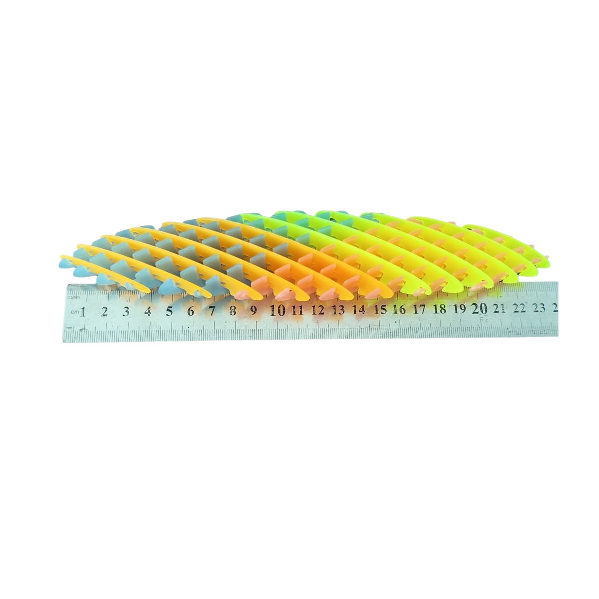 Jucarie Worm Fidget Anti Stres, Plasa Elastica Decompresie, Plastic, Multicolor, 10-24.5 cm