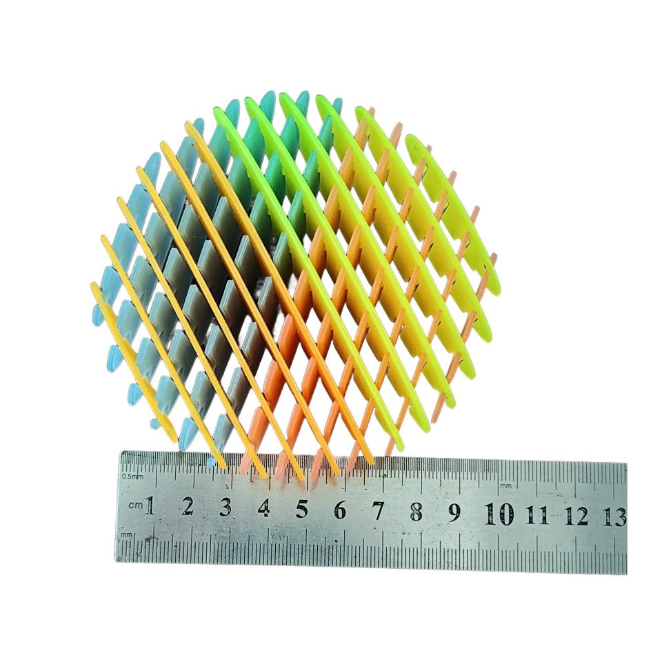 Jucarie Worm Fidget Anti Stres, Plasa Elastica Decompresie, Plastic, Multicolor, 10-24.5 cm