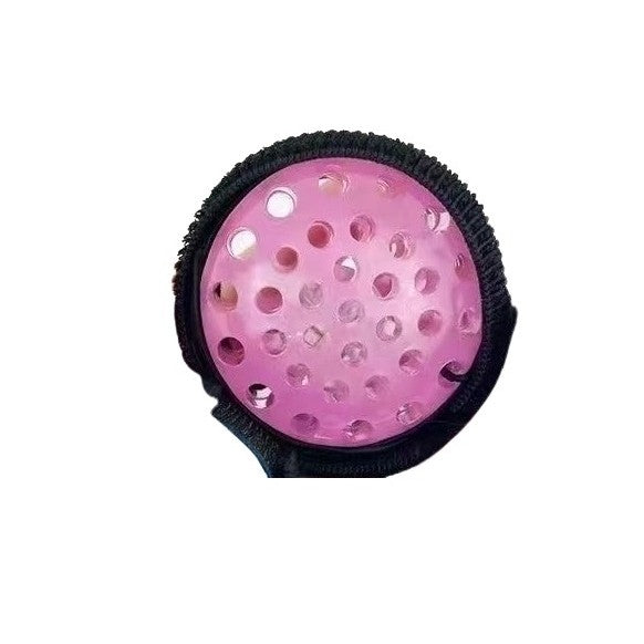Minge Saltareata Crystal Ball, Jucarie Interactiva cu Lumini si Banda Elastica, Plastic, 6 cm, Roz