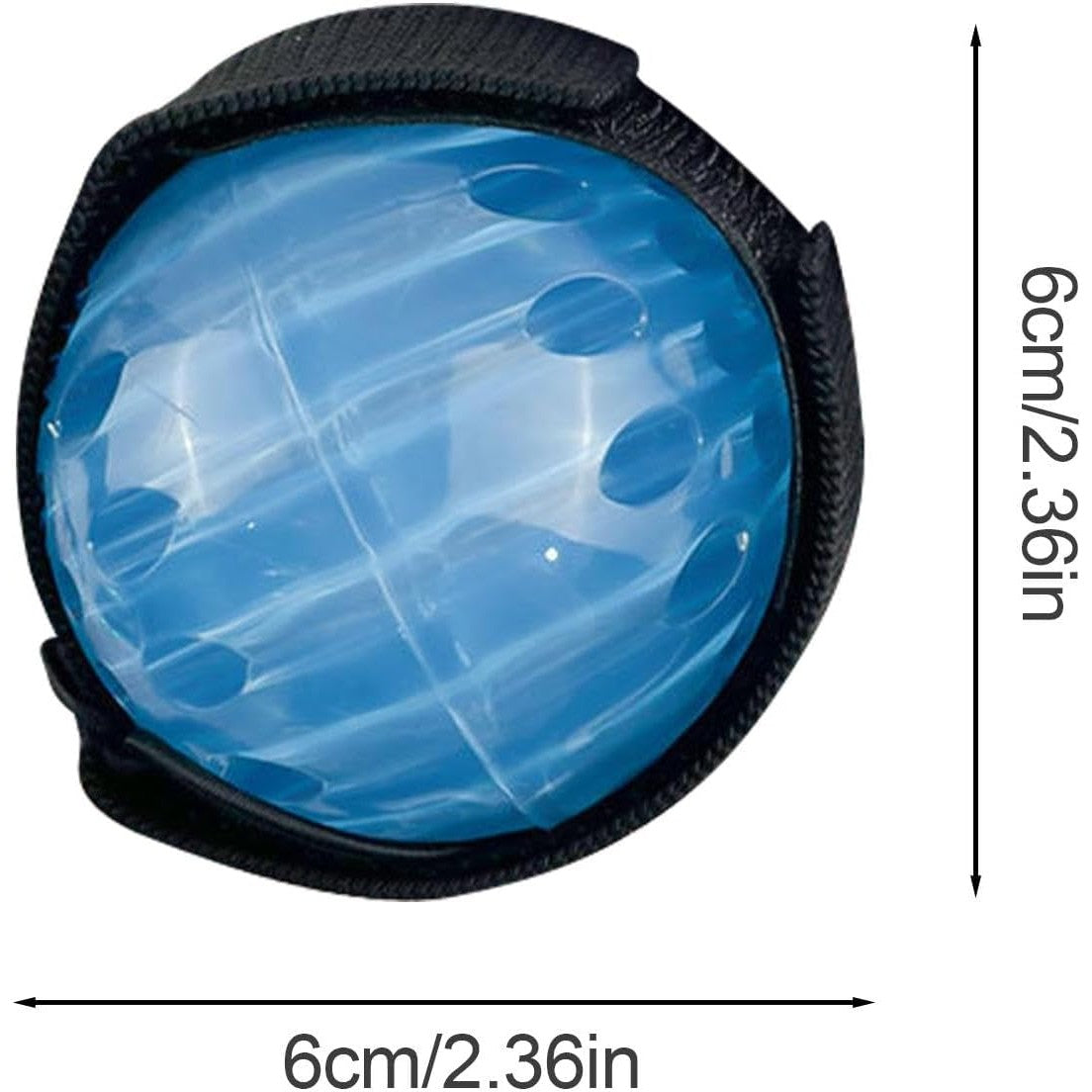 Minge Saltareata Crystal Ball, Jucarie Interactiva cu Lumini si Banda Elastica, Plastic, 6 cm, Albastru