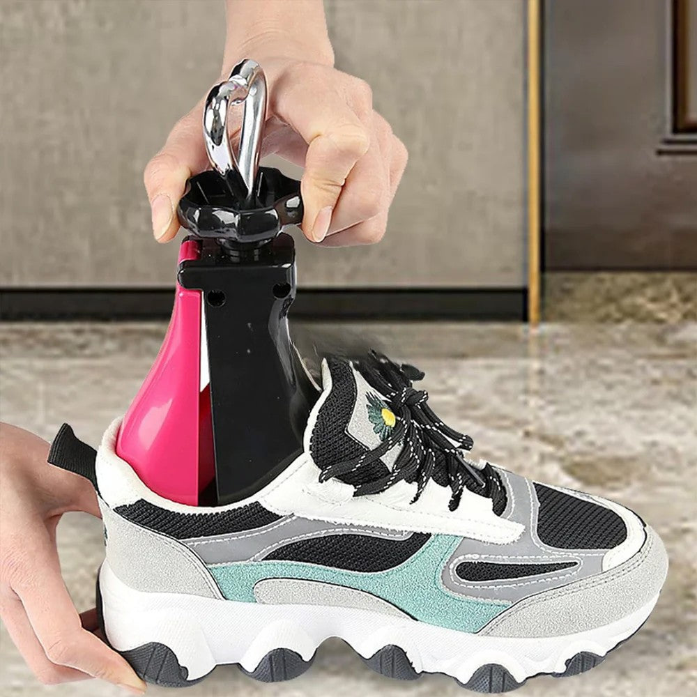 Calapod Pro Reglabil pentru Alungire si Largire in 4 Directii, Dispozitiv Largit Pantofi, Ghete si Adidasi, Material PP cu Arc, Marime 35-42, Roz/Negru