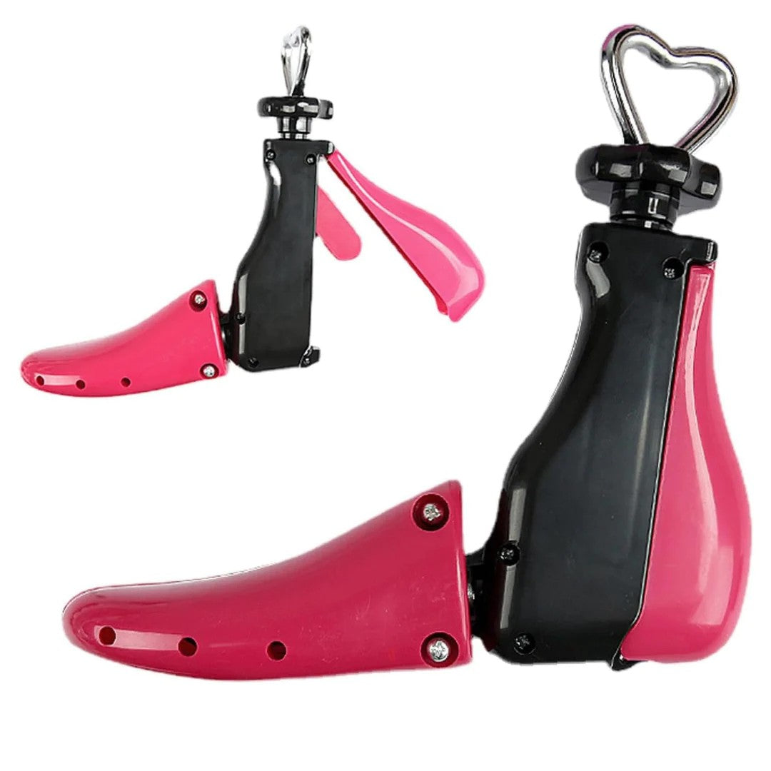 Calapod Pro Reglabil pentru Alungire si Largire in 4 Directii, Dispozitiv Largit Pantofi, Ghete si Adidasi, Material PP cu Arc, Marime 35-42, Roz/Negru