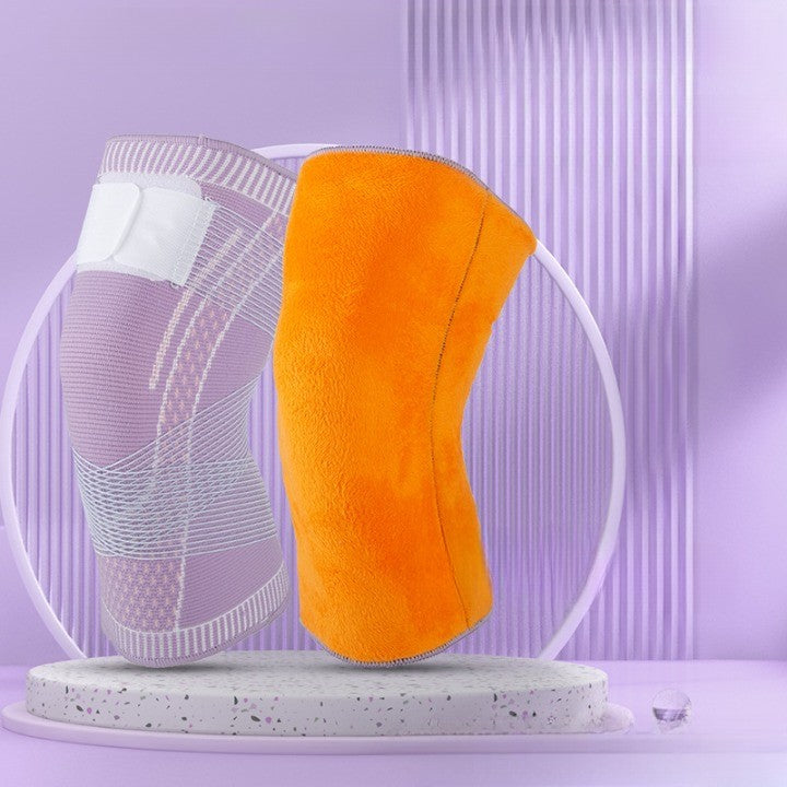 Orteza Elastica pentru Genunchi, Centura de Compresie Ajustabila cu Bretele, Material Tricotat 3D Respirabil, Protectie Menisc, Marime XL, Roz