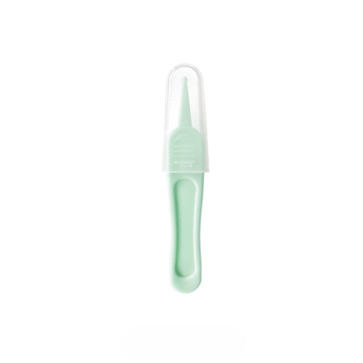 Aspirator Nazal pentru Copii si Bebelusi, Pompa Manuala Anti-Reflux cu Varf Silicon si Penseta, Fara BPA, Reutilizabil, Verde, 2 Piese