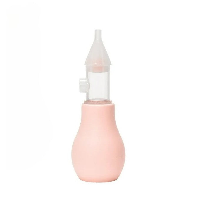 Aspirator Nazal pentru Copii si Bebelusi, Pompa Manuala Anti-Reflux cu Varf din Silicon Alimentar Fara BPA, Include Penseta si Cutie Depozitare, Roz, 11.2x4 cm