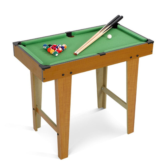 Mini Masa De Biliard Pentru Copii, Model Compact Si Portabil, Set Complet Cu 2 Tacuri Si 16 Bile, Accesorii Incluse, Lemn Si Textil, 120x61x77.5 cm