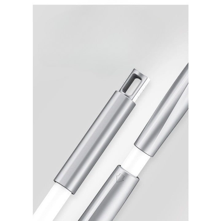 Mop Plat cu Sistem de Stoarcere Automata si Cap Rotativ 360 Grade, Tija Telescopica din Otel Inoxidabil 140 cm, 4 Lavete Microfibra Incluse, Argintiu
