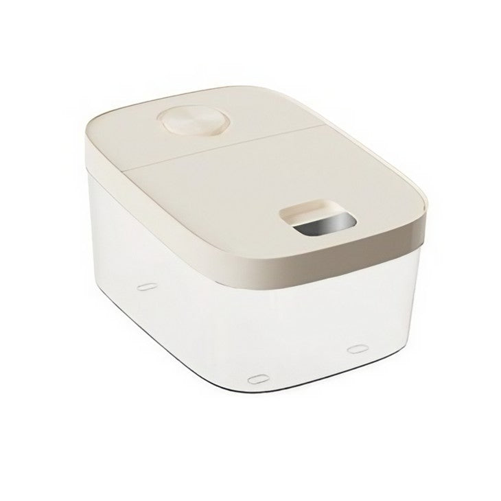 Cutie Depozitare Alimente Vrac, Recipient Sigilat cu Dozator Dublu și Filtru, Plastic Rezistent la Umiditate, Capacitate 10 kg, 37x26x19.5 cm, Alb