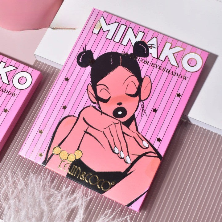 Kevin & Coco Paleta Machiaj Pink Girl, Fard de Pleoape si Blush cu Pigment Intens, Material Non-Toxic si Cruelty Free, 20 Culori, Roz