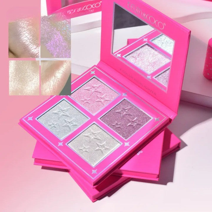 Kevin&Coco, Paleta Iluminatoare Stay Wild, 4 Culori Pigmentate, 12.2 x 12.2 cm