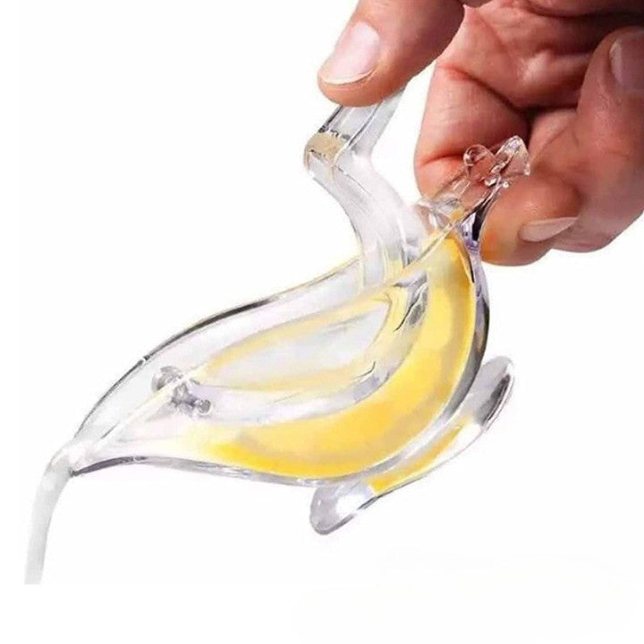 Storcator Manual de Citrice si Lamai, Design Ergonomic Tip Pasare, Plastic Acrilic Transparent, 12x5 cm