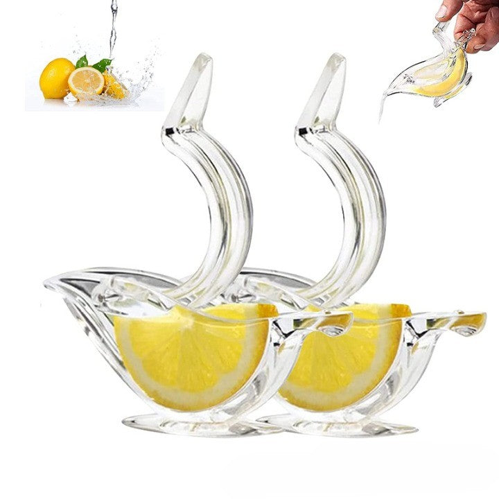 Storcator Manual de Citrice si Lamai, Design Ergonomic Tip Pasare, Plastic Acrilic Transparent, 12x5 cm