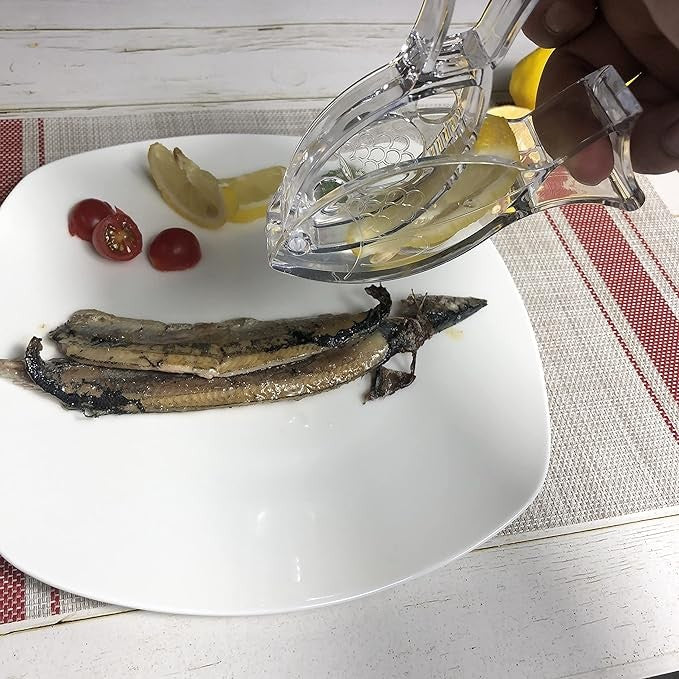 Storcător Manual De Citrice Și Lămâi, Design Ergonomic În Formă De Pește, Acril Transparent, 12x5.2 cm, 1 Bucată