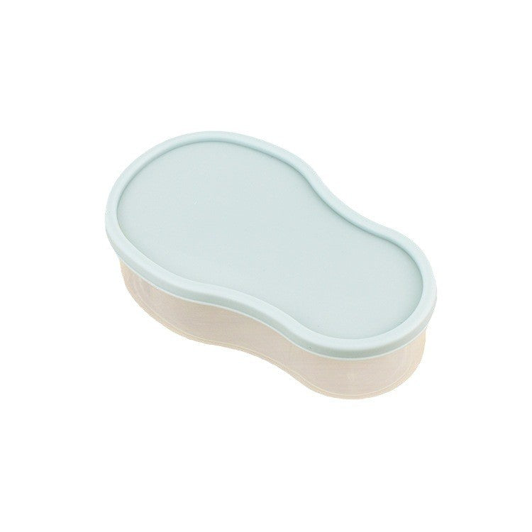 Set Multifuncțional 5în1 pentru Avocado, Dispozitiv de Tăiat, Curățat, Feliat și Recipient de Depozitare Etanș pentru Frigider, Plastic Alimentar, 14x4x7 cm, Verde