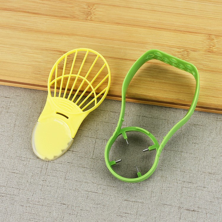 Set Multifuncțional 5în1 pentru Avocado, Dispozitiv de Tăiat, Curățat, Feliat și Recipient de Depozitare Etanș pentru Frigider, Plastic Alimentar, 14x4x7 cm, Verde