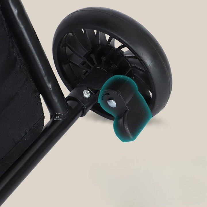 Cărucior Sport 3 în 1, Reversibil cu Poziție de Somn, Pliabil, Scaun din Bumbac și Cadru Aluminiu, 6-36 Luni, 32x63x95 cm, Negru Model Pisicuțe