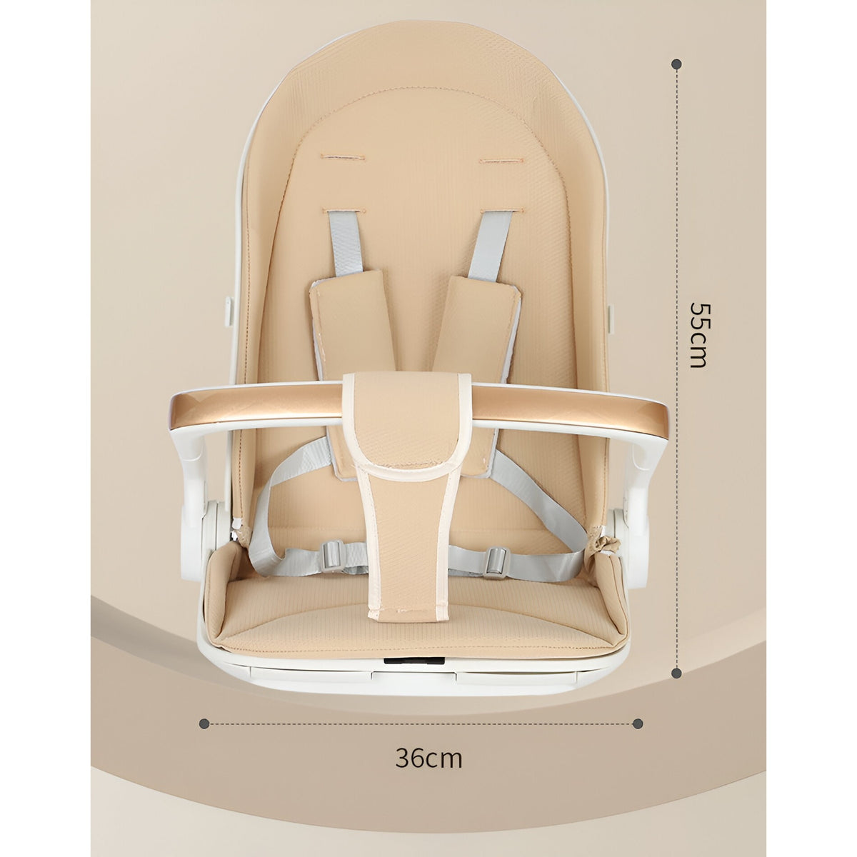 Carucior Sport 3 in 1, Scaun Reversibil si Pozitie de Somn, Pliabil, Tavita Detasabila si Suport Pahar, Cadru Aluminiu, 6-36 Luni, 33x66x85 cm, Alb Model Pisica