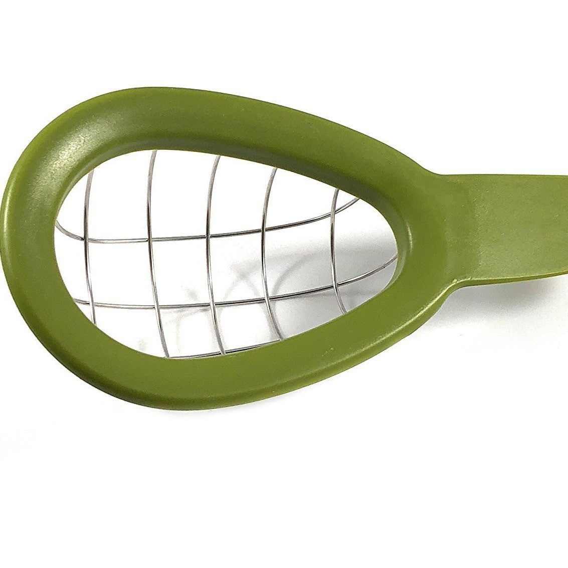 Feliator Avocado pentru Taiere in Cuburi, Dispozitiv Multifunctional cu Design Ergonomic, Otel Inoxidabil si ABS, 16x8x5 cm, Verde