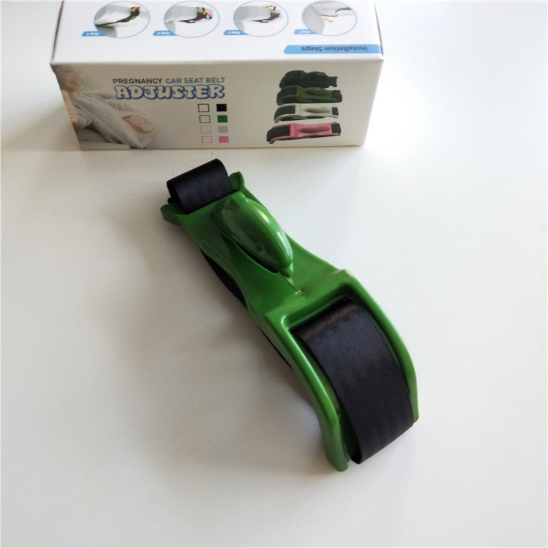 Deviator Centura de Siguranta pentru Gravide, Adaptor Ajustabil de Protectie Abdominala si Postoperator, Material ABS Antiderapant, Lungime 160 cm, Model Delfin, Verde