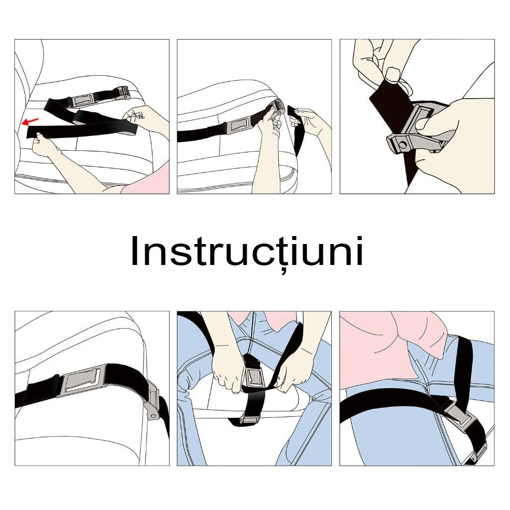Deviator Centura Siguranta Gravide, Adaptor Ajustabil pentru Protectie Abdominala si Confort Maternitate, Material ABS, 160 cm, Model Delfin, Alb