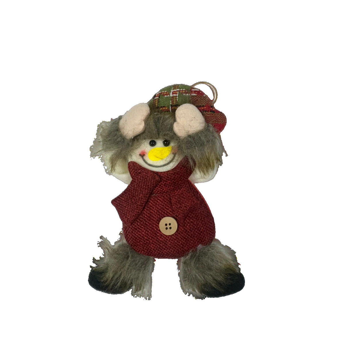 Ornament de Crăciun pentru Brad, Figurină Om de Zăpadă, Design Vesel Multicolor, Material Rezistent, 5 x 7 cm