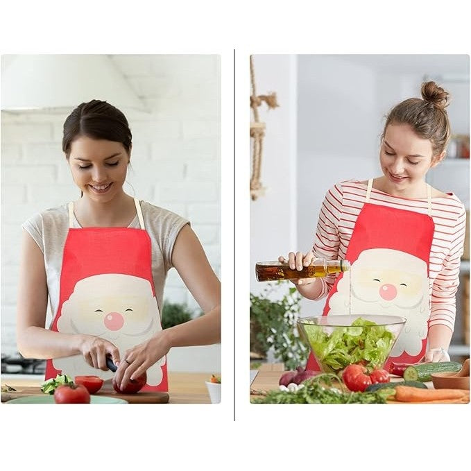 Șorț de Crăciun pentru Bucătărie, Design Festiv cu Imprimeu Tematic, Material Textil Rezistent, 72 x 52 cm, Roșu/Negru