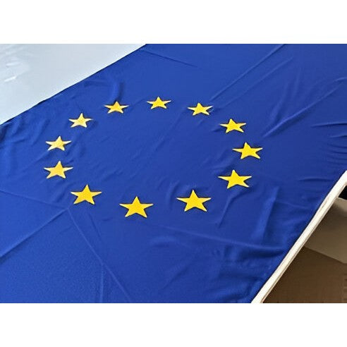 Steag Uniunea Europeana, Material Poliester Rezistent UV si Intemperii, Utilizare Exterior si Interior, Imprimare Ecologica, 90x150 cm
