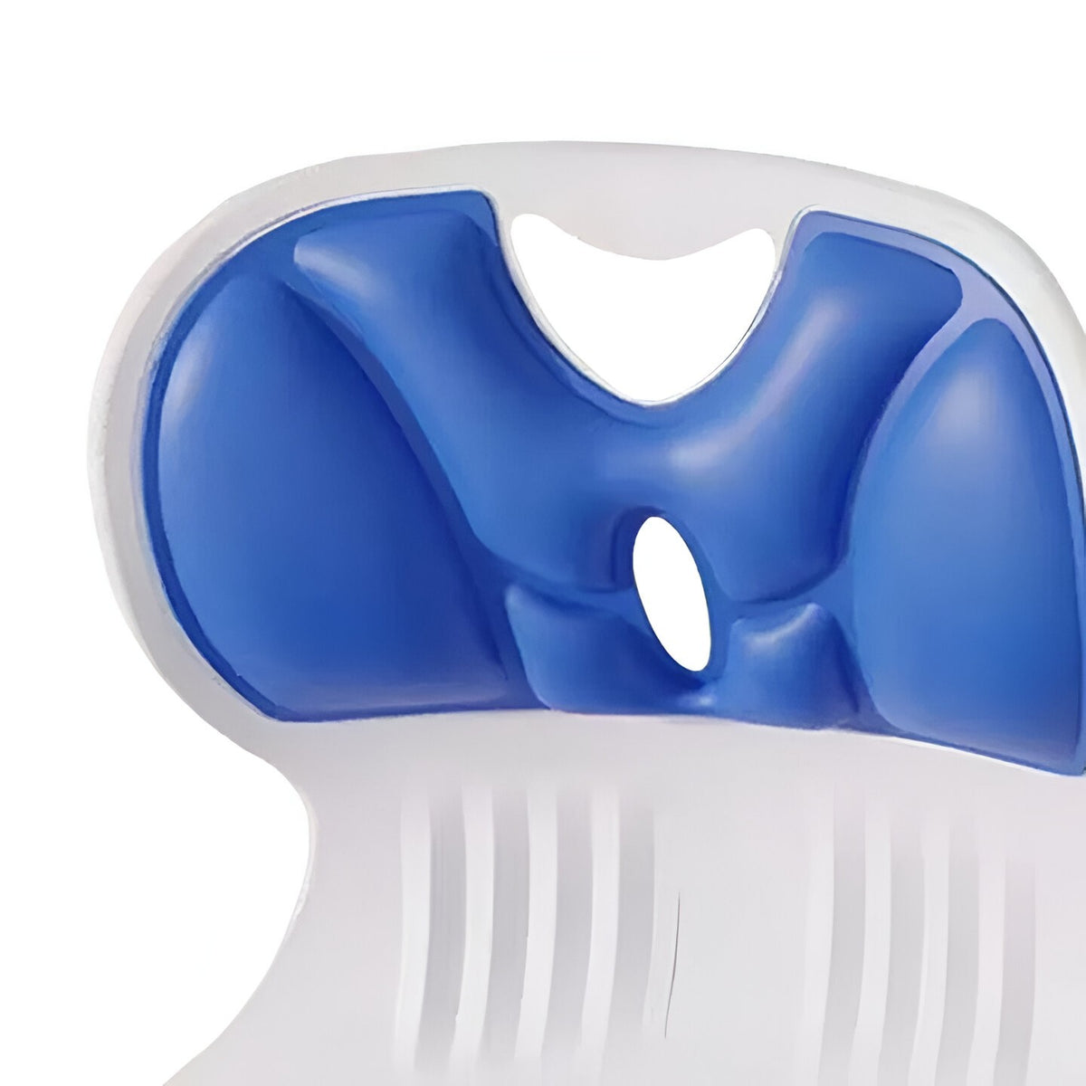 Suport Scaun pentru Corectarea Posturii, Spătar Ergonomic Portabil pentru Ameliorarea Durerii de Spate, Polipropilenă și Spumă cu Memorie, 32x29x28 cm, Mărime S, Albastru