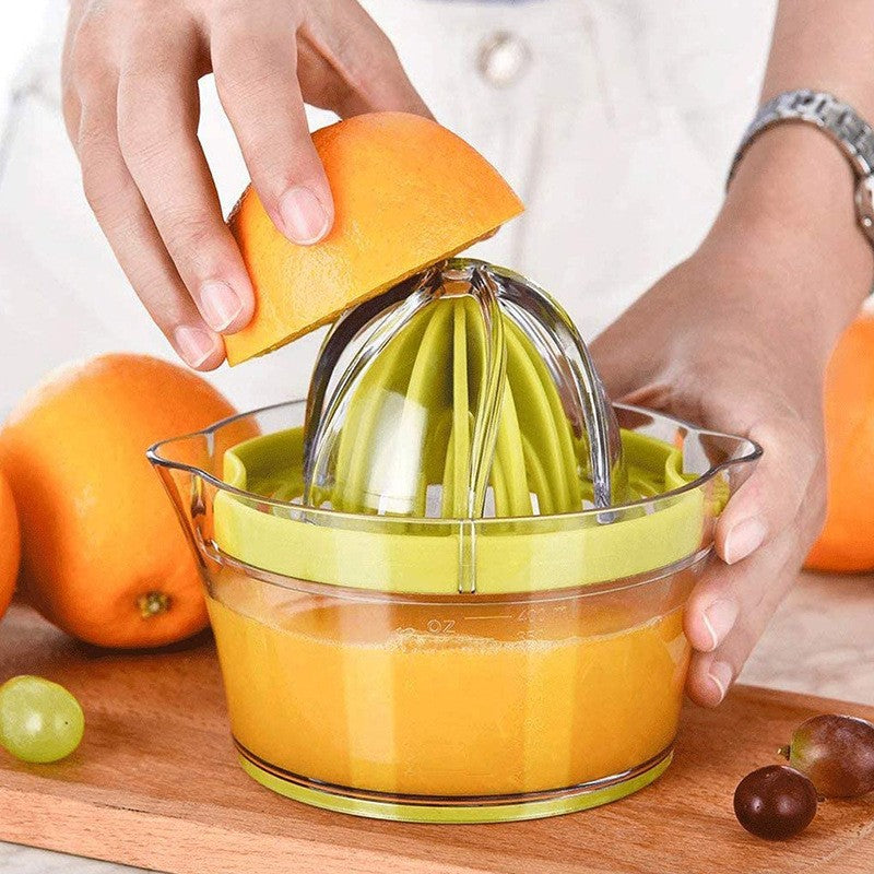 Storcător De Fructe Manual 2 În 1, Răzătoare Și Separator De Ouă, Cană Gradată 400 ml, Plastic, 14.8 x 8 x 13 cm, Verde
