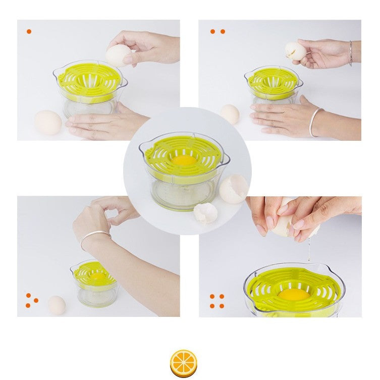 Storcător De Fructe Manual 2 În 1, Răzătoare Și Separator De Ouă, Cană Gradată 400 ml, Plastic, 14.8 x 8 x 13 cm, Verde