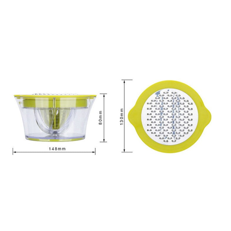 Storcător De Fructe Manual 2 În 1, Răzătoare Și Separator De Ouă, Cană Gradată 400 ml, Plastic, 14.8 x 8 x 13 cm, Verde