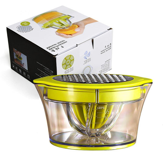 Storcător De Fructe Manual 2 În 1, Răzătoare Și Separator De Ouă, Cană Gradată 400 ml, Plastic, 14.8 x 8 x 13 cm, Verde