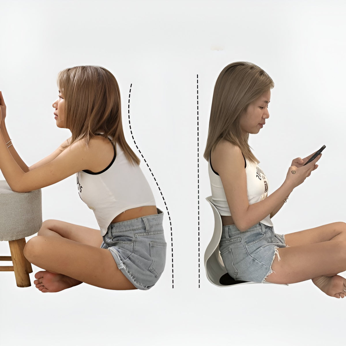 Suport Scaun pentru Corectarea Posturii, Spătar Ergonomic pentru Ameliorarea Durerilor Lombare, Design Respirabil cu Orificii Ventilație, PP și Burete cu Memorie, 36x34x33 cm, Mărime L, Negru