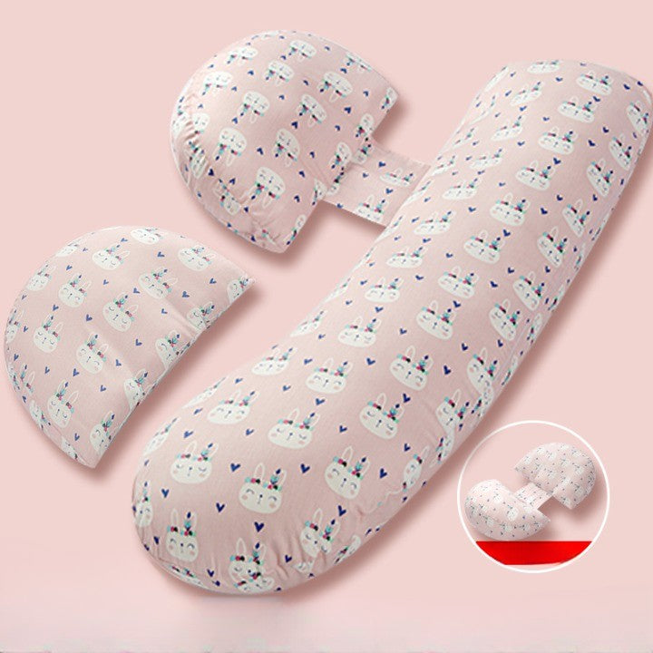 Proactive, Perna Gravide si Alaptare, Utilizare Multifunctionala Forma H si U, Latime Ajustabila si Reglabila, Husa Detasabila, Material Textil cu Umplutura Poliester, Roz Deschis