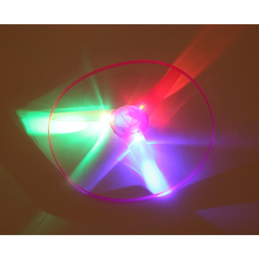Jucarie Disc Zburator cu Lumini LED, Aruncator Manual pentru Copii, Activitati in Aer Liber, Plastic Durabil, Roz