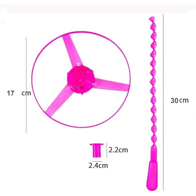 Jucarie Disc Zburator cu Lumini LED, Aruncator Manual pentru Copii, Activitati in Aer Liber, Plastic Durabil, Roz