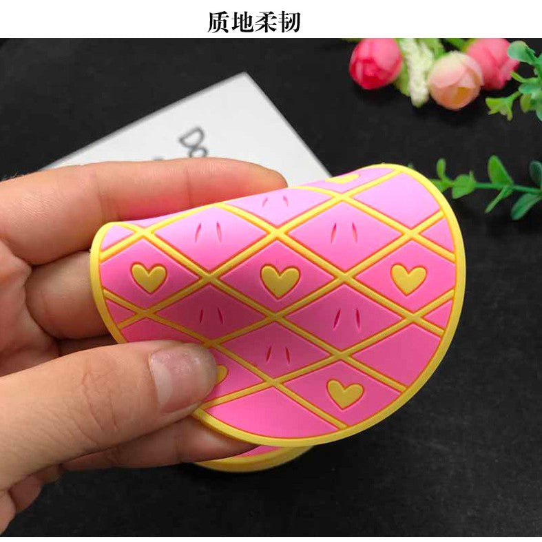 Suport pentru Pahar, Model Ananas, Protectie Termica si Anti-Alunecare, PVC Moale, 10 cm, Roz