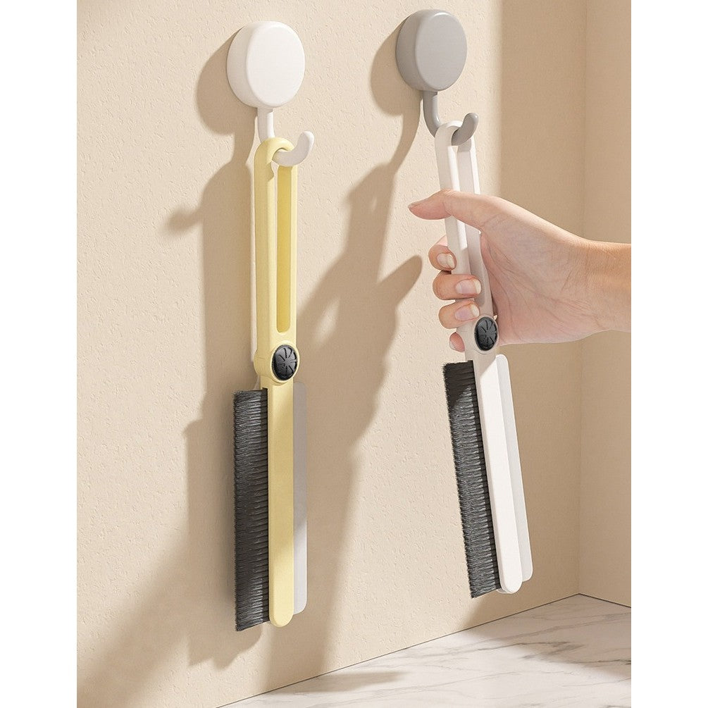 Perie de Curatare Multifunctionala cu Stergator, Cap Flexibil Rotativ la 25 Grade pentru Rosturi si Spatii Inaccesibile, ABS si TPR, 24.7 x 4.5 cm, Alb